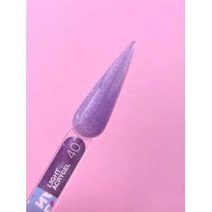 Рідкий гель LunaMoon Light Acrygel №40 ліловий світловідбиваючий, 13 мл 