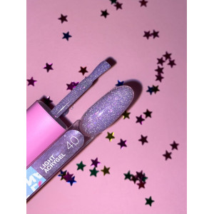 Рідкий гель LunaMoon Light Acrygel №40 ліловий світловідбиваючий, 13 мл 