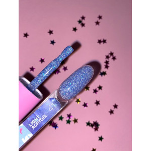 Рідкий гель LunaMoon Light Acrygel №41 синій світловідбиваючий, 13 мл 