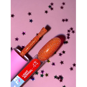 Рідкий гель LunaMoon Light Acrygel №44 помаранчевий світловідбиваючий, 13 мл 