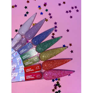 Рідкий гель LunaMoon Light Acrygel №44 помаранчевий світловідбиваючий, 13 мл 