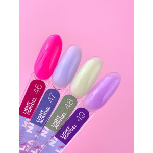 Рідкий гель LunaMoon Light Acrygel №47 блідий блакитний, 13 мл 