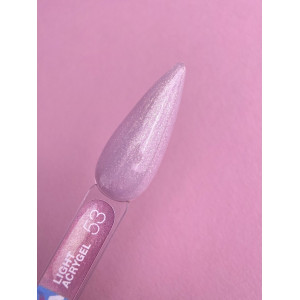 Рідкий гель LunaMoon Light Acrygel №53 лілово-рожевий з блискітками, 13 мл 