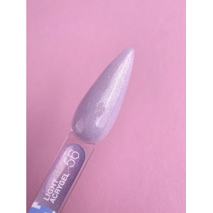 Рідкий гель LunaMoon Light Acrygel №56 світло-ліловий з блискітками, 13 мл 