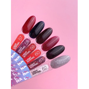 Рідкий гель LunaMoon Light Acrygel №59 бордовий з блискітками, 13 мл 