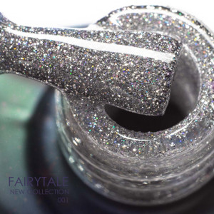Магнітний гель-лак для нігтів Komilfo Fairytale Cat Eye 001 срібний, світловідбиваючий, 8 мл