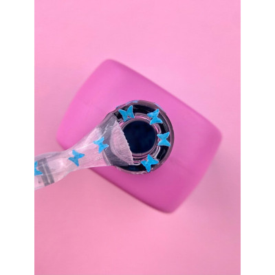 Топ для нігтів LunaMoon Butterfly Blue прозорий з блакитними метеликами, 13 мл 