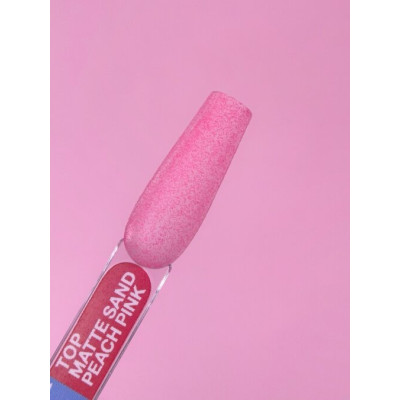 Матовий топ для нігтів LunaMoon Top Matte Sand Peach Pink, 13 мл