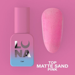 Матовий топ для нігтів LunaMoon Top Matte Sand Pink, 13 мл 