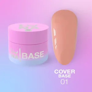 Камуфлююча база для нігтів LunaMoon Cover Base №1, 30 мл
