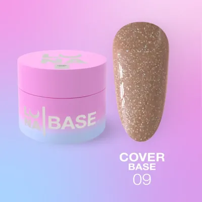 Камуфлююча база для нігтів LunaMoon Cover Base №9, 30 мл