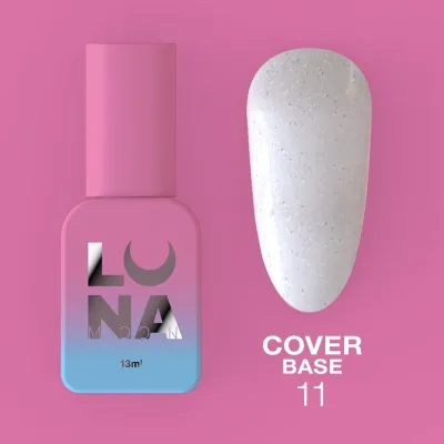 Камуфлююча база для нігтів LunaMoon Cover Base №11, 13 мл