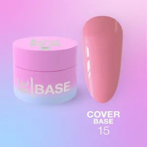 Камуфлююча база для нігтів LunaMoon Cover Base №15, 30 мл