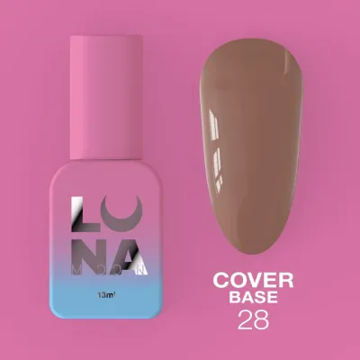 Камуфлююча база для нігтів LunaMoon Cover Base №28, 13 мл