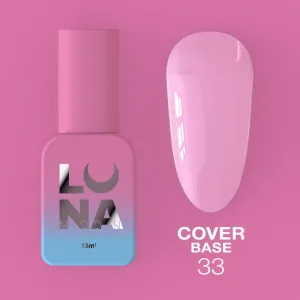 Камуфлююча база для нігтів LunaMoon Cover Base №33, 13 мл