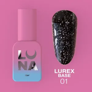 Камуфлююча світловідбиваюча база для нігтів LunaMoon Lurex Base №1, 13 мл 