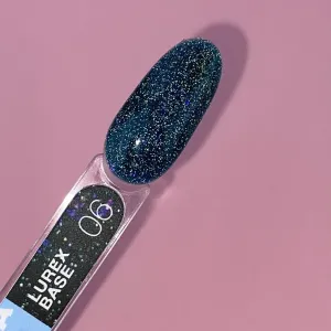 Камуфлююча світловідбиваюча база для нігтів LunaMoon Lurex Base №6, 13 мл 