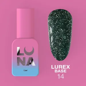 Камуфлююча база для нігтів LunaMoon Lurex Base №14, 13 мл 
