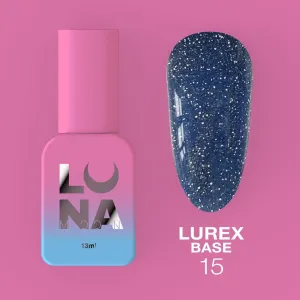Камуфлююча база для нігтів LunaMoon Lurex Base №15, 13 мл 