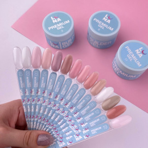 Гель для нарощення нігтів LunaMoon Gel Premium №2 молочний білий, 15 мл 