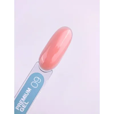 Гель для нарощення нігтів LunaMoon Gel Premium №9 персиково-рожевий, 15 мл