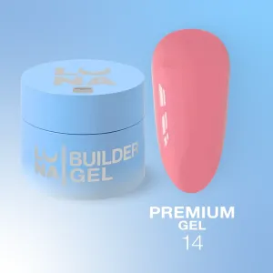 Гель для нарощування нігтів LunaMoon Gel Premium №14 червона троянда, 50 мл 