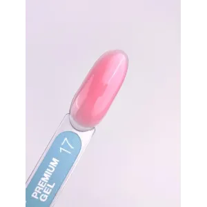 Гель для нарощування нігтів LunaMoon Gel Premium №17 теплий рожевий, 15 мл 