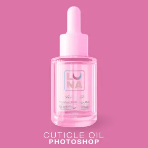 Суха олія для кутикули LunaMoon з ароматом полуниці з вершками Photoshop Oil, 30 мл