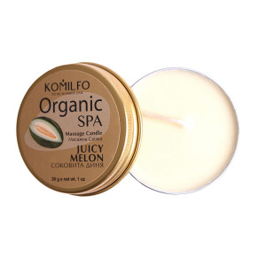 Масажна свічка Komilfo Massage Candle соковита диня, 30 грам