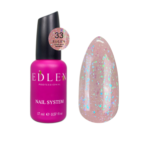 Камуфлююча база для нігтів Edlen Cover base Shimmer №33, 17 мл