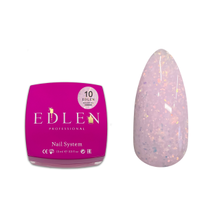 Універсальний гель з шимером Edlen Builder gel Shimmer №10 ніжно-рожевий, 15 мл