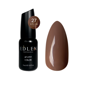 Гель-лак для нігтів Edlen Color №027 холодний світло-коричневий, 9 мл