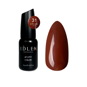 Гель-лак для нігтів Edlen Color №031 червоно-коричневий, 9 мл