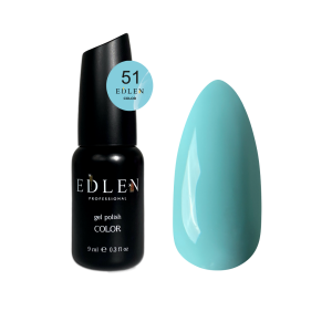 Гель-лак для нігтів Edlen Color №051світло-бірюзовий, 9 мл