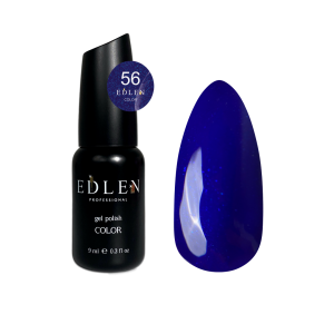 Гель-лак для нігтів Edlen Color №056 синій з мікроблиском, 9 мл