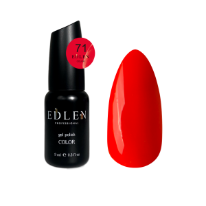 Гель-лак для нігтів Edlen Color №071 помаранчево-червоний, 9 мл