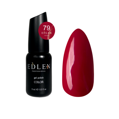 Гель-лак для нігтів Edlen Color №079 вишневий червоний, 9 мл