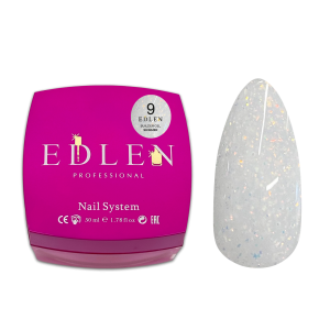 Універсальний гель з шимером Edlen Builder gel Shimmer №09 молочний, 50 мл