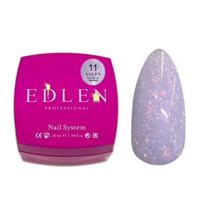 Універсальний гель з шимером Edlen Builder gel Shimmer №11 ліловий, 50 мл
