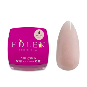 Полігель нарощування для нігтів Edlen Poly gel №4 пастоподібний бежевий, 30 мл