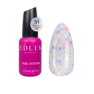 Камуфлююча база для нігтів Edlen Cover base Candy №51, 17 мл 