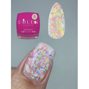Гель-лак для нігтів Edlen Confetti Glitter №04, 5 мл