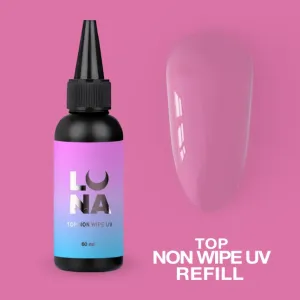 Топ для гель-лаку без липкого шару з УФ-фільтром LunaMoon Top Non Wipe UV Refill, 60 мл 