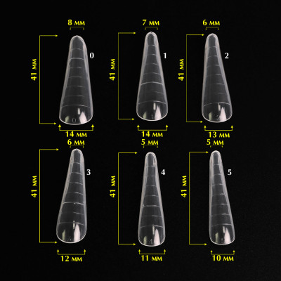 Верхні форми для нарощення Komilfo Acry Gel Top Nail Forms Modern сучасний мигдаль, 120 шт 