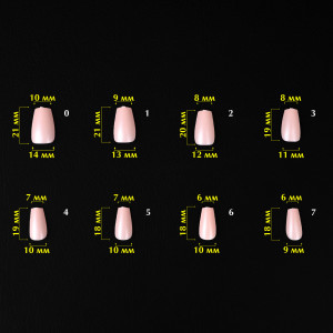Гелеві тіпси для нарощування Komilfo SoFast Nail Froms Nude Ballerina Short, 360 шт 