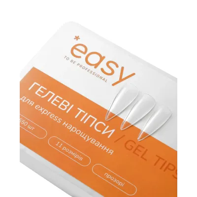 Гелеві тіпсі для нарощування нігтів Easy Стилет, 550 шт