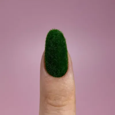 Оксамитова пудра для нігтів Easy Fluffy Green, 3 грам