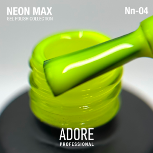 Неоновий гель-лак Adore Neon Max Nn-04 - лимонний неон, 8 мл
