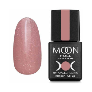 Гель-лак для нігтів Moon Full Opal color №505 бежево бузковий з різнокольоровим шимером, 8 мл