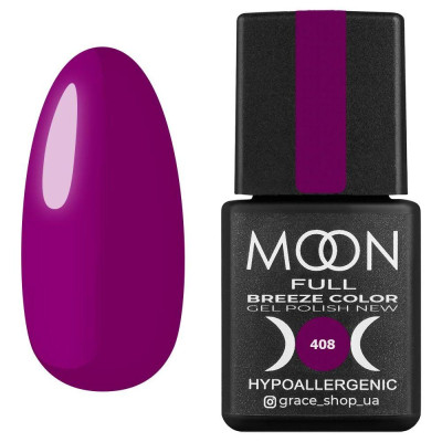 Гель-лак для нігтів Moon Full Breeze Color №408 гіацинт, 8 мл